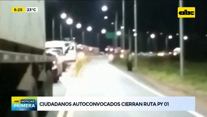 Ciudadanos Autoconvocados cierran Ruta PY 01