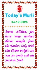 🇲🇰 Today’s Murli 4 December 2025 English | Today Murli in Male Voice | BRAHMA KUMARIS Murli in Eng