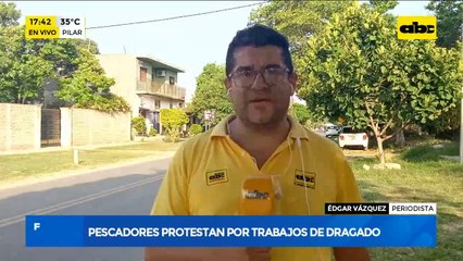 Pescadores protestan por trabajos de dragado