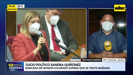 Diputados trata mañana juicio a Sandra Quiñónez