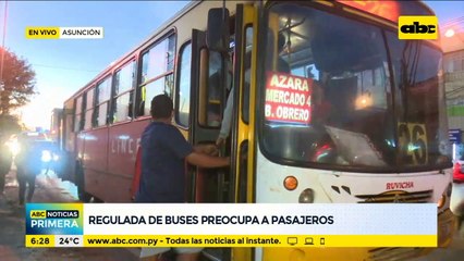 Regulada de buses preocupa a pasajeros