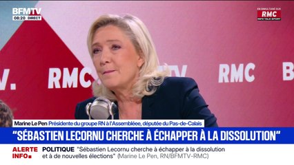 Pour Marine Le Pen, Sébastien Lecornu "ment" quand il accuse le RN d'avoir voté 34 milliards d'augmentation d'impôts