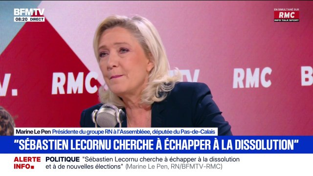 Pour Marine Le Pen, Sébastien Lecornu ment quand il accuse le RN d'avoir voté 34 milliards d'augmentation d'impôts