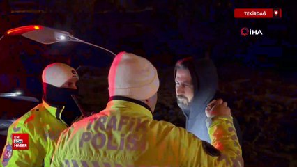 Tekirdağ'da alkollü sürücü ceza üstüne ceza yedi