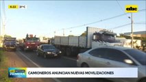 Camioneros anuncian nuevas movilizaciones