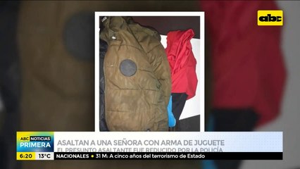 Asaltó a una señora con arma de juguete