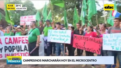Campesinos marcharán hoy en el Microcentro