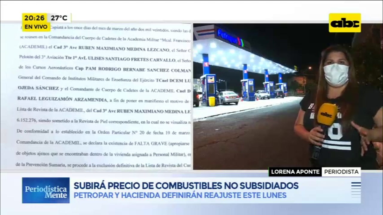 Petropar define mañana reajuste de combustibles no subsidiadosPetropar define mañana reajuste de combustibles no subsidiados