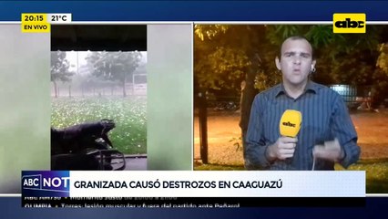 Granizada causó destrozos en Caaguazú