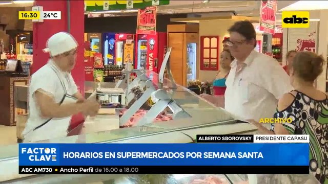 Horarios en supermercados por semana santa