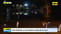 Tras intensas lluvias barrio queda bajo agua