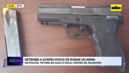 Video: Capturan a sospechosos de robar arma a policía