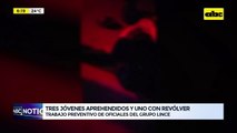 Video: Tres jóvenes aprehendidos y uno con revólver