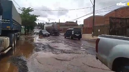 calle en mal estado en San Juan Nepomuceno