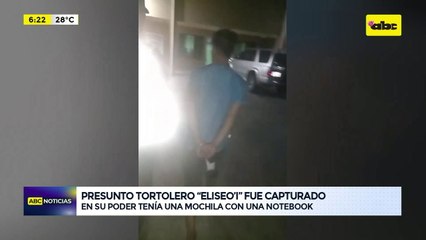 Video: Presunto tortolero “Eliseo’i” fue capturado