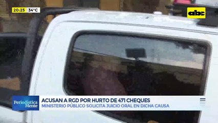 Video: Fiscalía acusa y pide juicio a RGD por hurto de 471 cheques