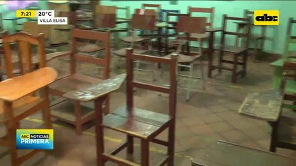 Villa Elisa: Escuela "Ever Faustino Beaufort" afectada por el temporal