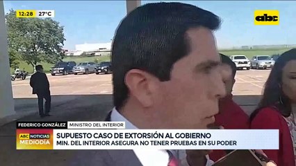 Ministro del Interior asegura no tener pruebas en su poder