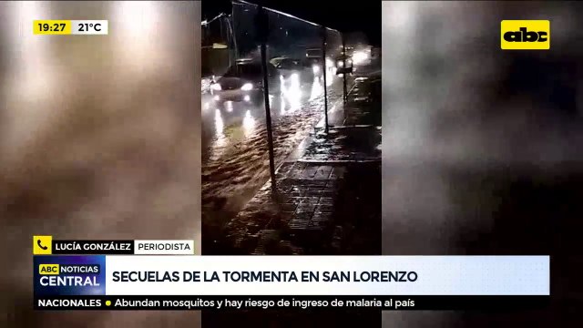 Secuelas de la tormenta en San Lorenzo