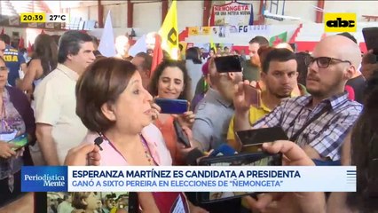 Esperanza Martínez oficializa su candidatura a la Presidencia
