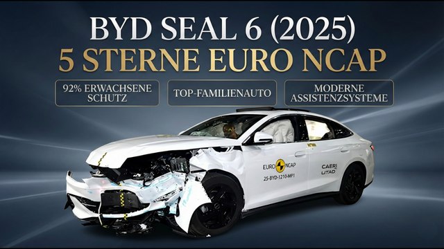 BYD Seal 6 (2025) im Euro NCAP Crashtest – So sicher ist die E-Limousine