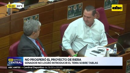 No prosperó el proyecto riera, el senador no logró introducir el tema sobre tablas