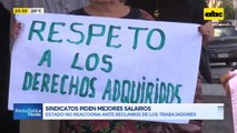 Organizaciones sindicales articuladas protestan frente al Ministerio del Trabajo