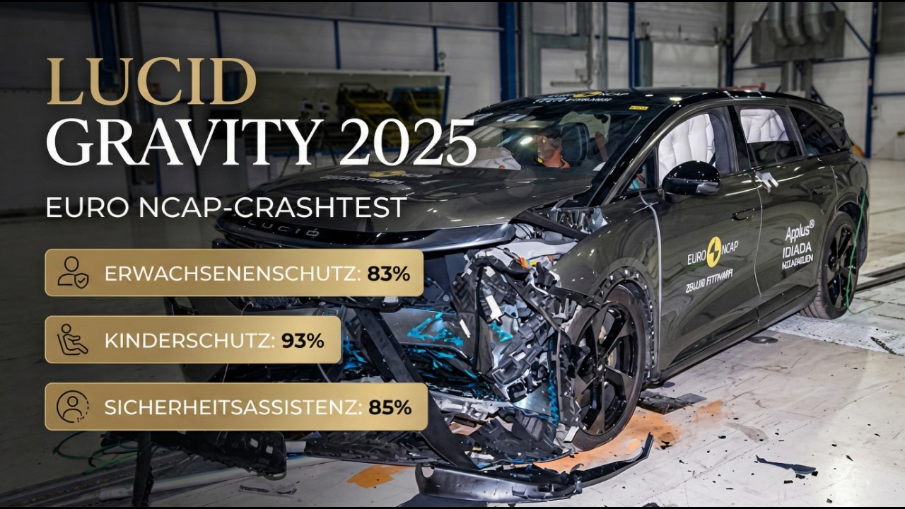 Lucid Gravity 2025: E-SUV im Euro NCAP-Test – Alle Fakten kompakt