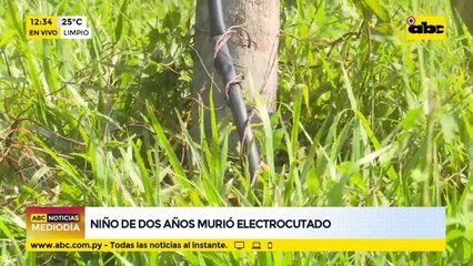 Niño de dos años muere tras entrar en contacto con una columna