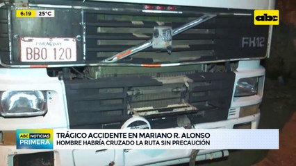 Albañil muere atropellado en rotonda de Mariano Roque Alonso