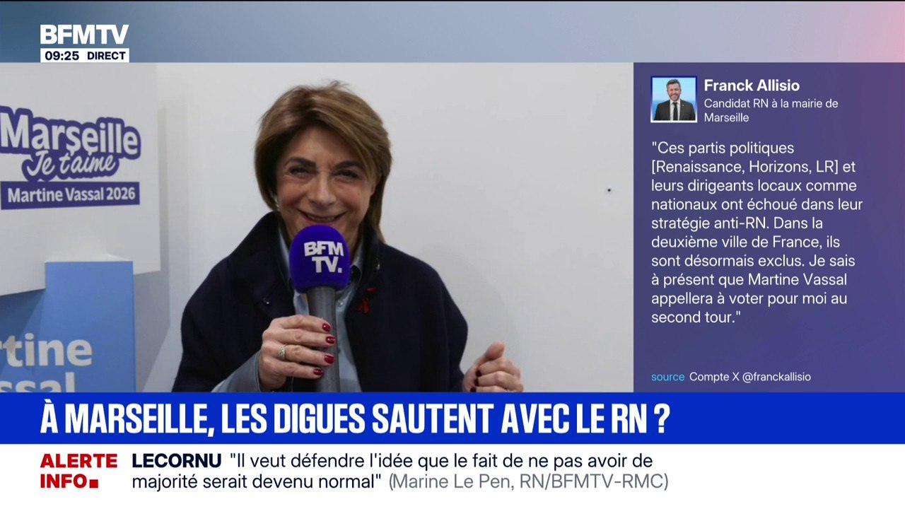 "C'est une fake news": Martine Vassal, candidate aux municipales à Marseille, rejette toute alliance avec le RN au second tour