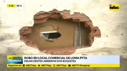 Robo en local comercial de Loma Pytã