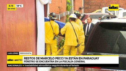 Restos de Marcelo Pecci sale de la Fiscalía General del Estado
