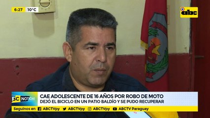 Cae adolescente de 16 años por robo de moto