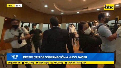 Destituyen de manera definitiva a Hugo Javier de la Gobernación de Central