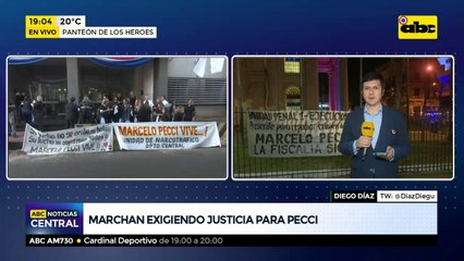 Familiares, compañeros y amigos de Marcelo Pecci marcharon para pedir justicia