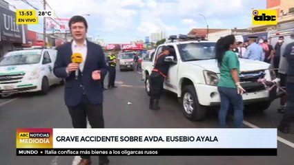 Fatal accidente sobre avda. Eusebio Ayala