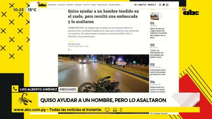 Quiso ayudar a un hombre, pero lo asaltaron