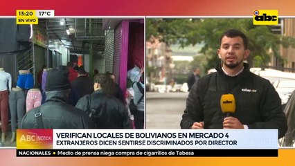 Verifican locales de bolivianos en mercado 4
