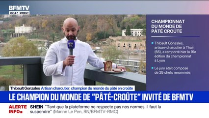"Je me suis servi de belles matières premières":  Thibault Gonzales, champion du monde de "pâté-croûte", détaille les secrets de sa victoire