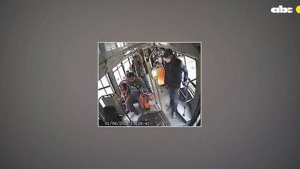 Video compartido en redes sobre descuidistas en un bus