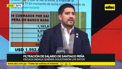 Mauricio Espínola, Asesor Político de la Presidencia, sobre filtración de salario de Santiago Peña
