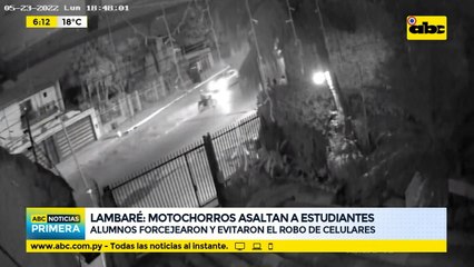 Motochorros asaltan a estudiantes de Lambaré