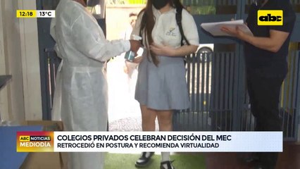 Colegios privados celebran decisión del MEC