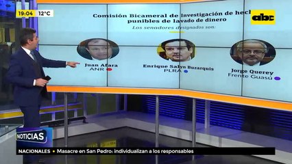 Conformación de Comisión Bicameral de Investigación de Hechos punibles de lavado de dinero