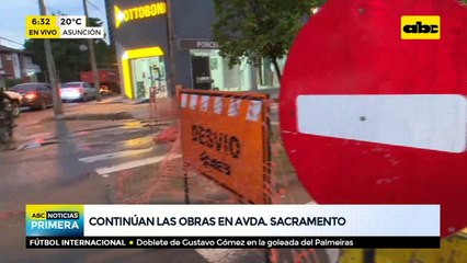 Continúan las obras en Avda. Sacramento