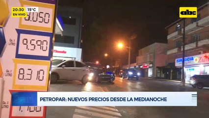 Petropar: nuevos precios desde la medianoche