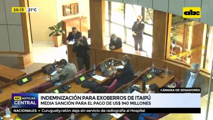 Senado da media sanción a indemnización para ex obreros de Itaipú por US$ 940 millones