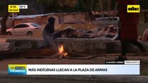 Más indígenas llegan a la plaza de armas
