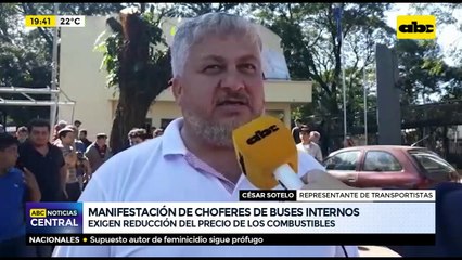 Protesta de camioneros en San Lorenzo y otros puntos